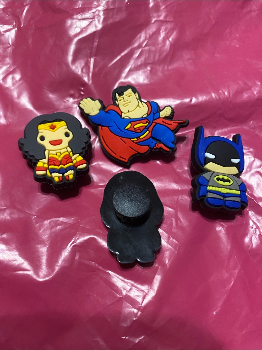 DC Comics Character Shoe Charm Set-Wonder Woman, Superman & more